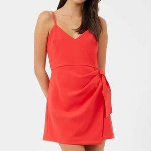 French connection red dress with bow